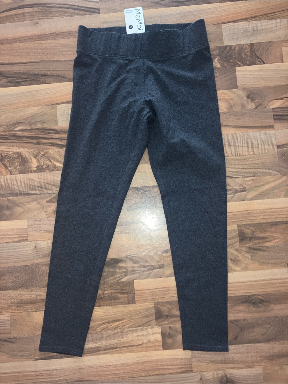 Memoi Gray Heather cotton Leggings women’s Sz M/L NWT